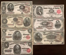 Reproduction Full Set 1890 US Treasury Notes $1-$1000 Read Full Description!!