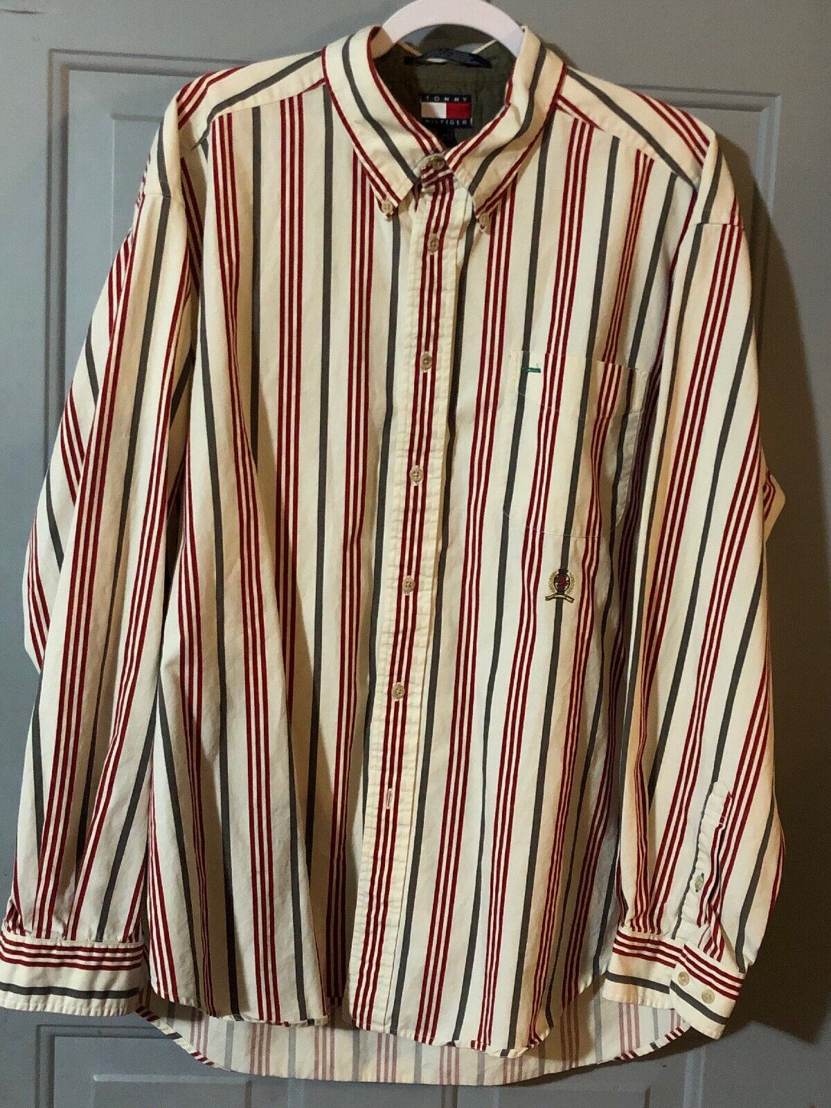 Vintage Tommy Hilfiger USA Long Sleeve Button Down Shirt Sz M