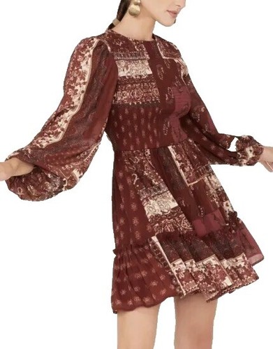 Robe Flying Tomato Femme Taille M – Style Boho Chic Brodée Sheer Motif Paisley