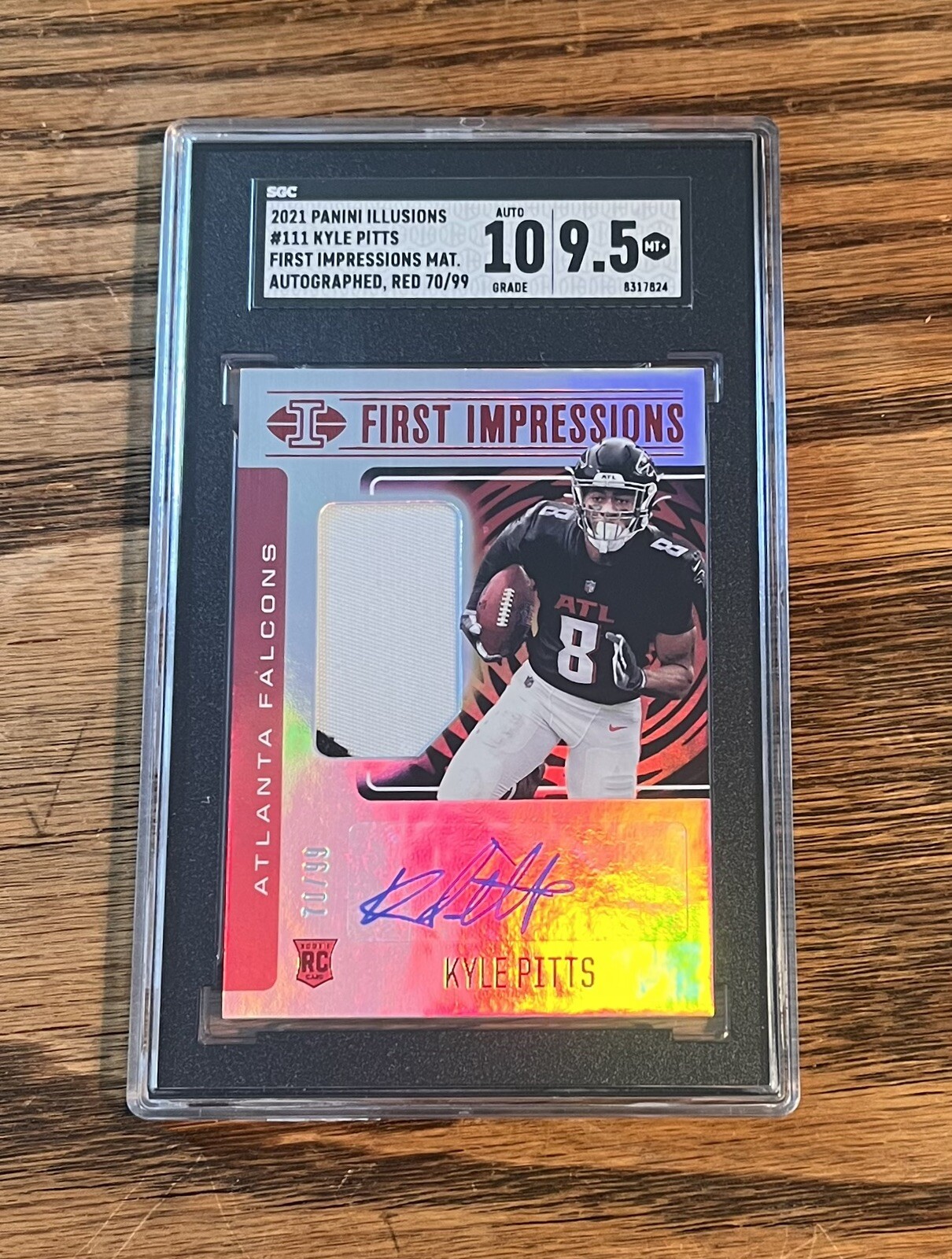 Kyle Pitts Panini Illusions #111 Autograph Memorabilia-Red