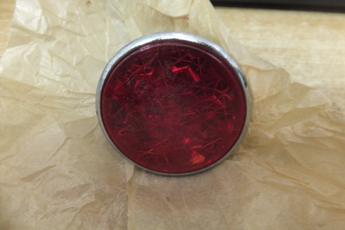 vintage rear bicycle autocycle electric lamp lens red reflector antique