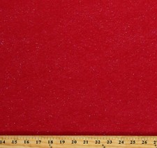 Glitter Felt Christmas Red Shimmer Single-Faced 72" Fabric by Yard A415.38