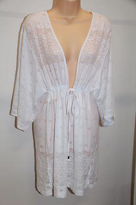 NWT Dotti Swimsuit Bikini Cover Up Dress Tunic Size M White Adj. Waist ...