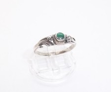 Bezel Set Malachite .925 Sterling Silver Ring ... R129