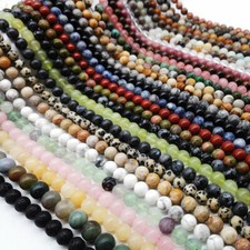 Wholesale Natural Gemstone Round Ball Spacer Loose Beads 4mm 6mm 8mm DIY Making