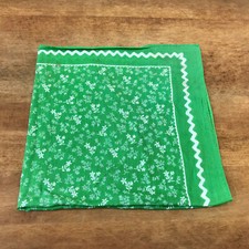 Vintage Green Bandana Rare Floral Pattern
