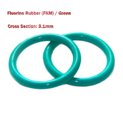 Green 3.1mm Cross Section O-Ring Seals Gasket Oil Sealing Washer,Fluorine Rubber