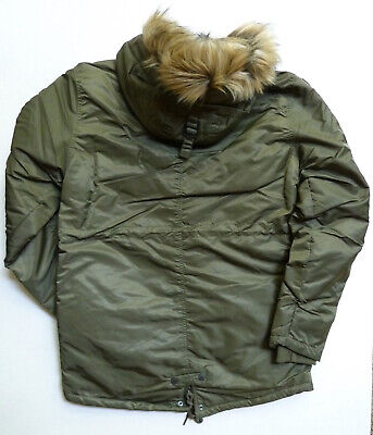 New Men`s Schott NYC Nylon Fishtail N-3B Insulated Jacket New Men`s Schott NYC Nylon Fishtail N-3B Insulated Jacket