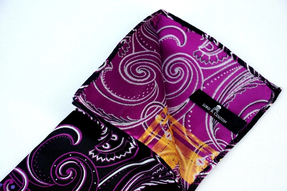 Cuadrado de Bolsillo Lord R Colton Masterworks - Ónix Magenta Supremacy Silk - $75 Nuevo Foto 2 de 3