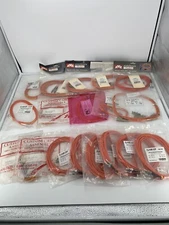 New Lot Of 18 Fiber Optic Patch Cables Duplex multi-mode 62.5/125um Asst Lengths
