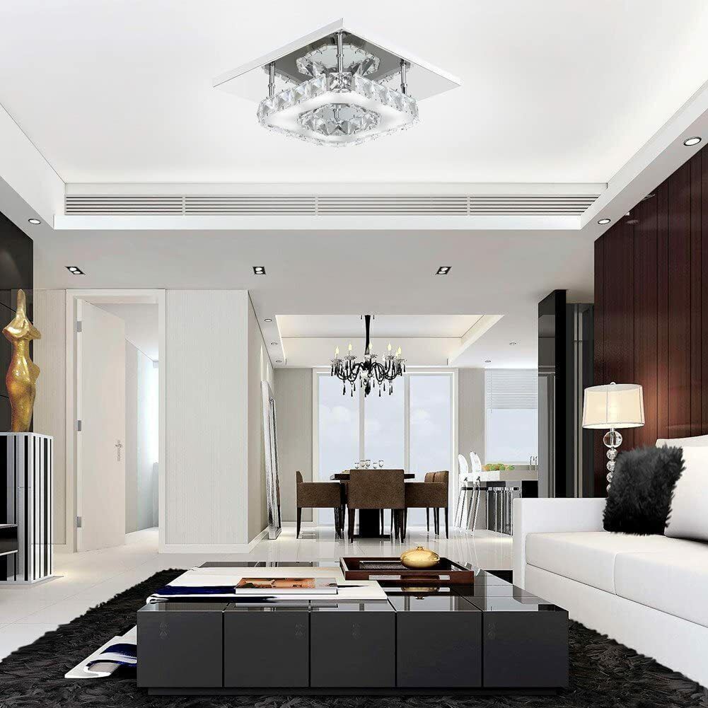 LED Crystal Ceiling Light Modern Minimalist Lamp Living Room Bedroom