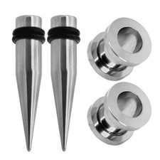 2er Sets Ohrpiercing Expander Dehnstab Silber...