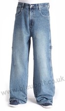 Bleubolt BN Tinted Carpenter Skater Jeans 24" hem Big Size Baggy Loose fit 2275