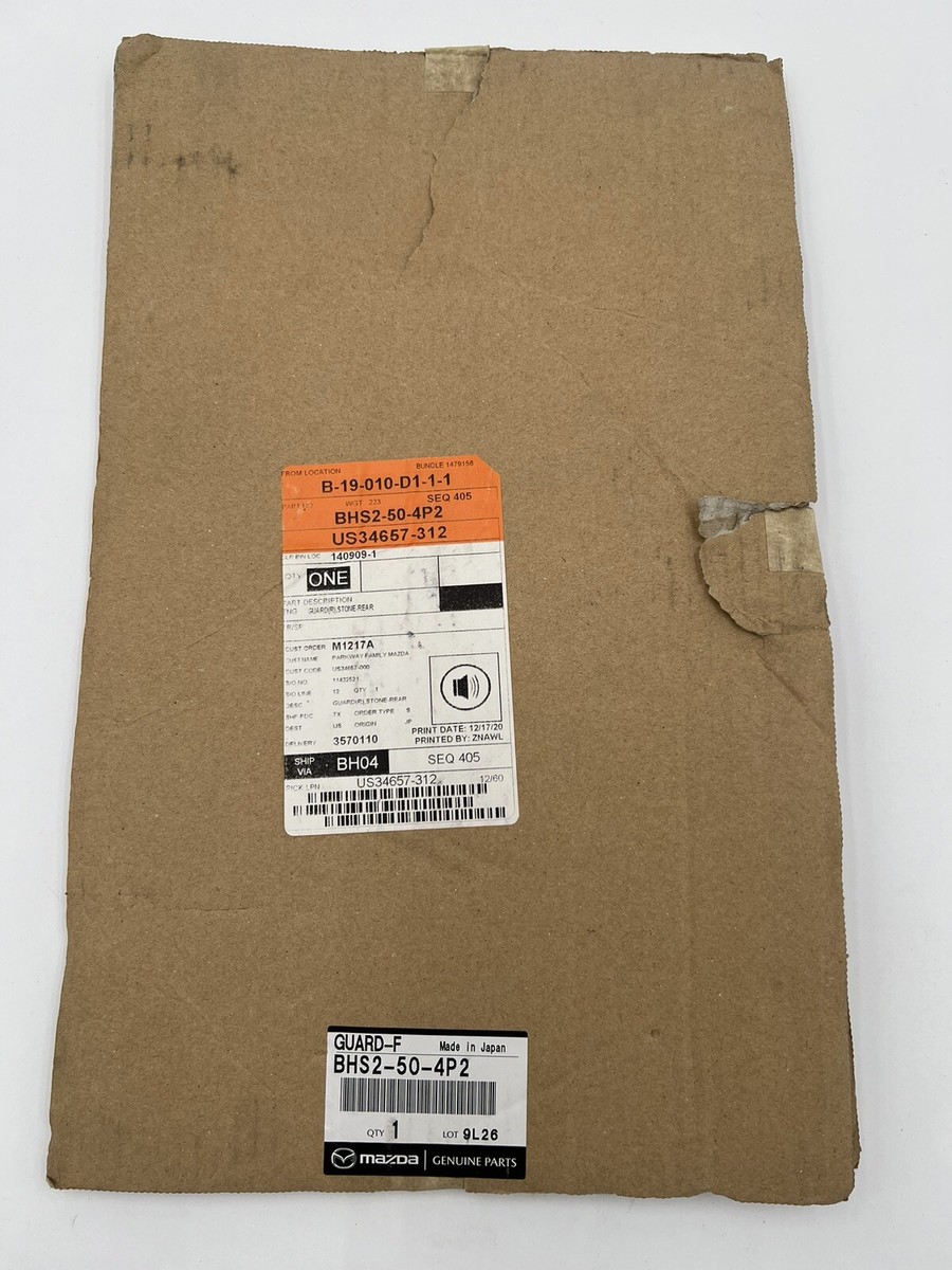 NEW OEM Mazda 2014-2018 Mazda3 Rear Right Stone Guard BHS2-50-4P2