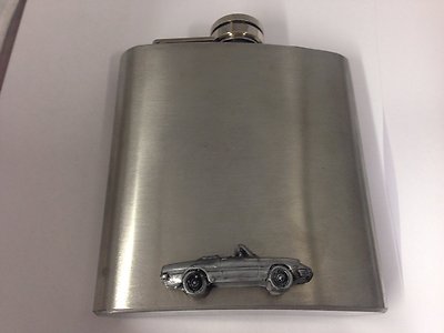 Alfa Romeo Kham Heck Ref3 Zinnoptik Auto Emblem 6oz Edelstahl Flachmann