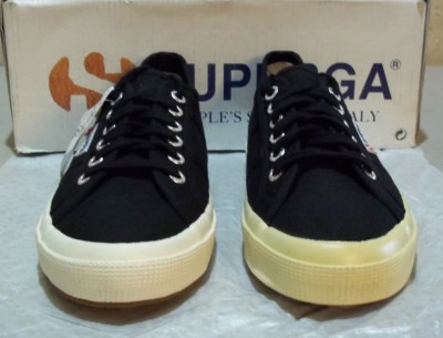New Superga 6.5 M black canvas (6152)  