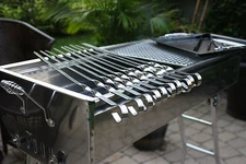 20 BBQ 24" SKEWERS FLAT STAINLESS SHISH KEBOB KEBAB KABOB SOUVLAKI SHASHLIK BBQ