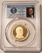 2012 S Grover Cleveland (22nd) Presidential Dollar PR70 DCAM PCGS Portrait Label