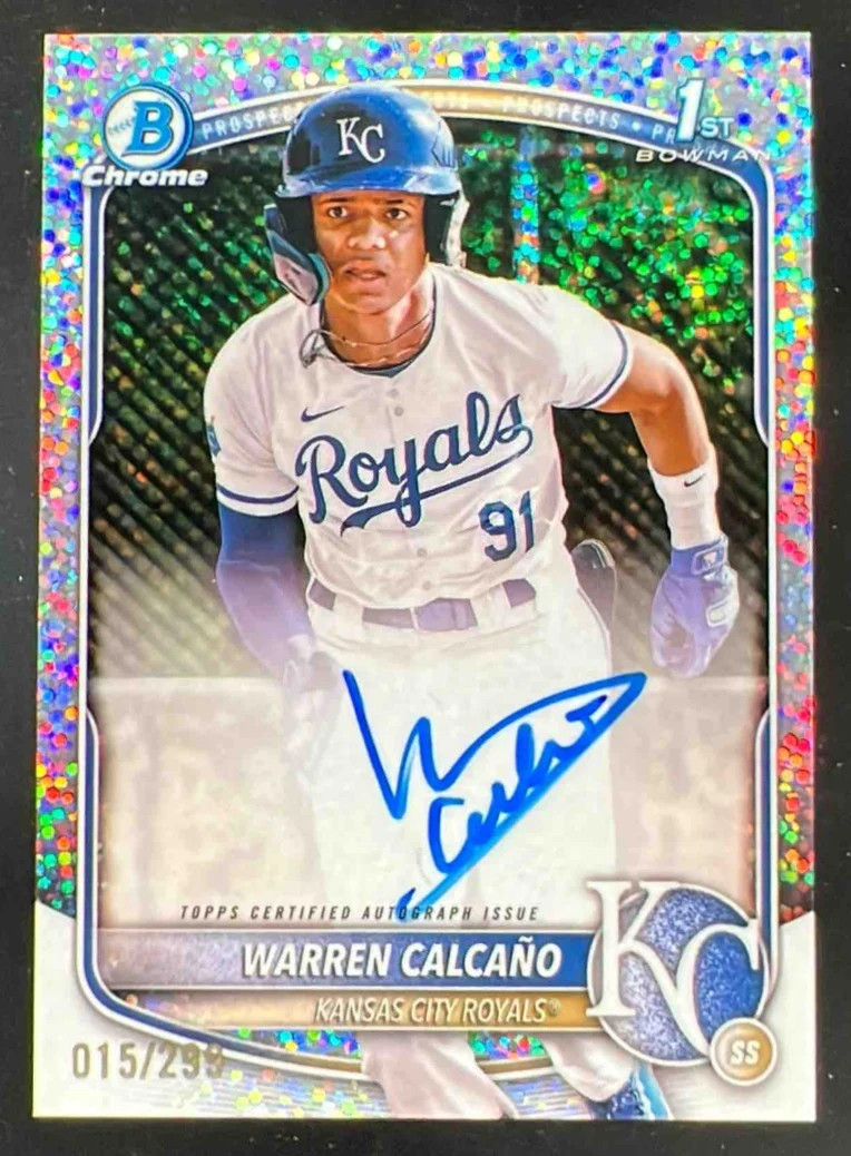 2025 Bowman Chrome Speckle Refractor #CPA-WC Warren Calcano RC Auto /299