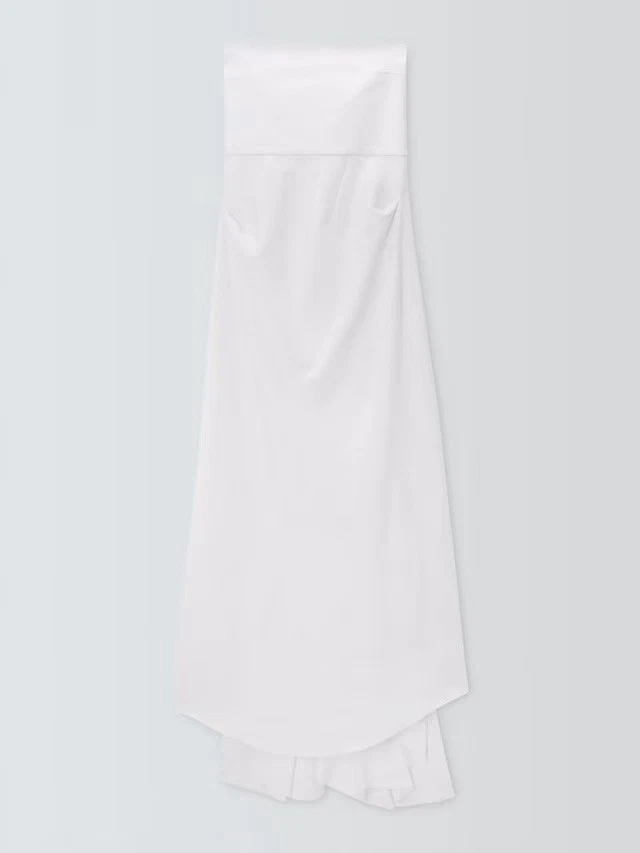 OFF WHITE John Lewis x A.W.A.K.E. MODE abito midi schiena vivace bianco sporco UK 16 RRP £ 249