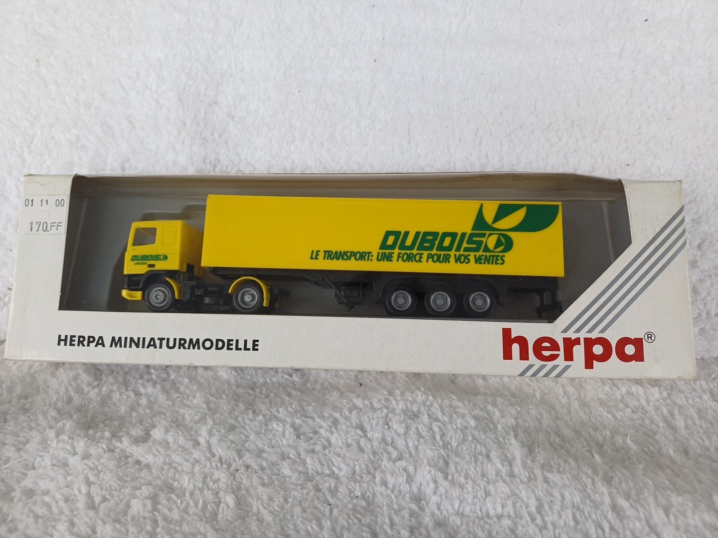 Herpa HO 1/87 Scale 142120 France DAF 95 Dubois Livery Truck Trailer Model
