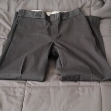 Dickies 874 Original Men's Gray Workwear Pants Flat Front Polyester Cotton Solid