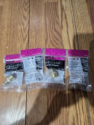 Apollo Pex-A 1/2''x1/2'' Female Adapter Expansion Brass Fittings - 4 Pack 
