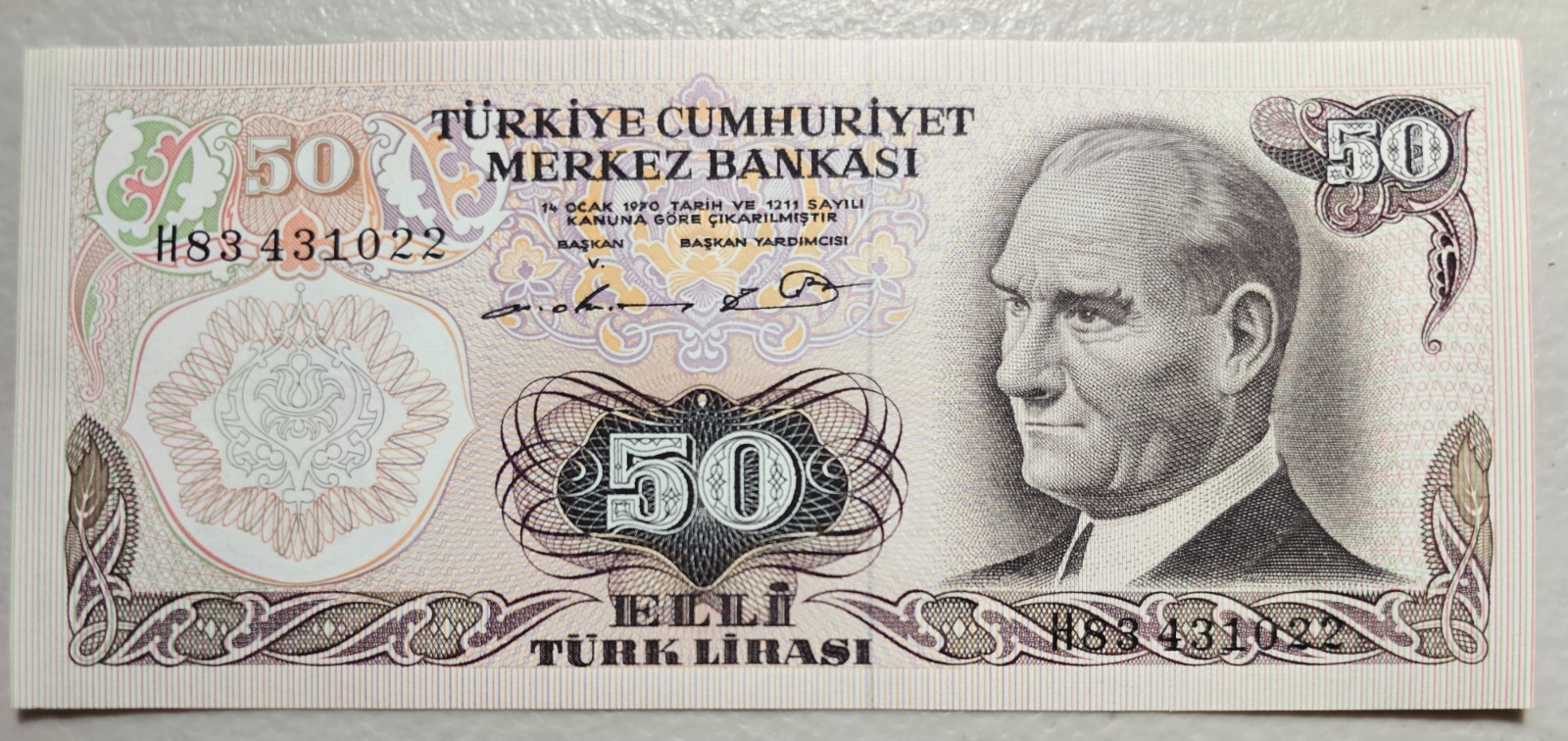 Turkey 50 Lira 1976 Unc
