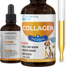 Liquid Collagen for Dogs and Cats, Skin  Coat Supplement, Itch Relief, Joint 