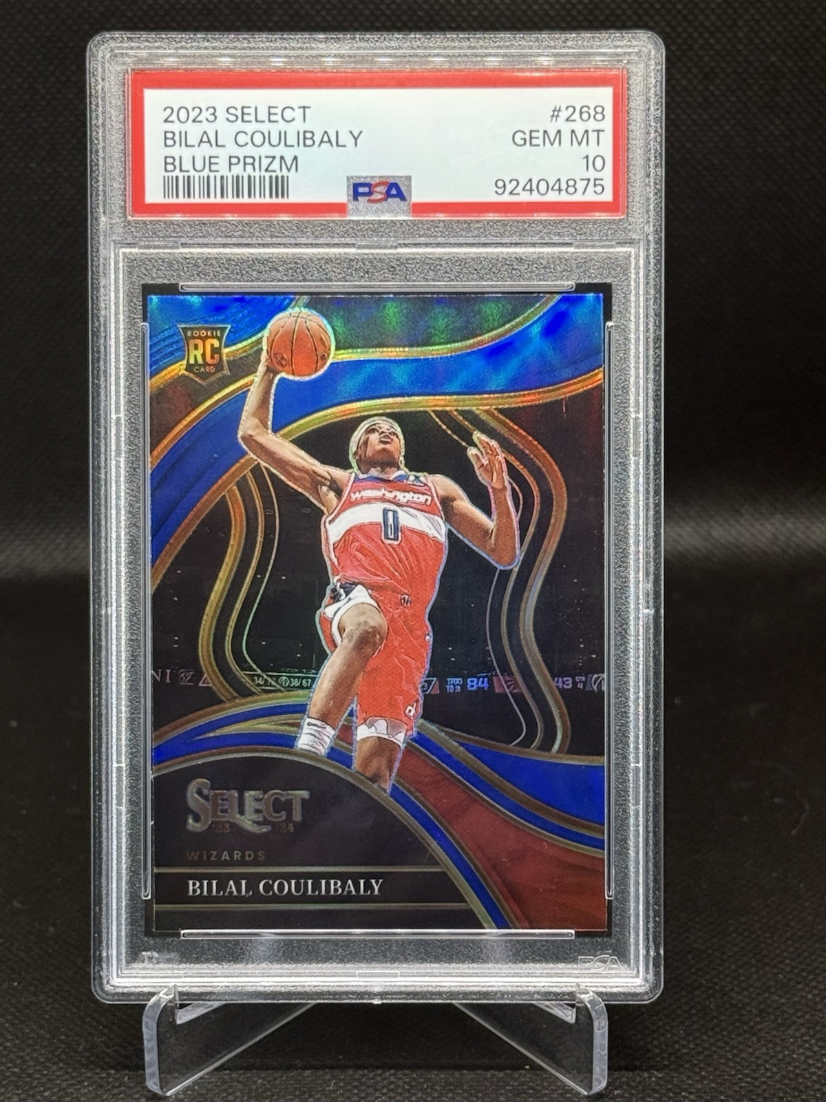 2023 Bilal Coulibaly Select Courtside Blue Prizm Rookie RC #268 PSA 10 Gem Mint