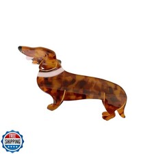 Dachshund Dog Hair Clips,Small Claw Clips for Girls,Acetate Hair