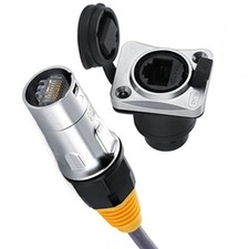 2X IP67 RJ45 Connectors / Ethernet RJ45 Plug + Socket for Outdoor8189