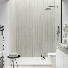 Jupiter Silver Shower Panel Multipanel Contemporary Waterproof Wall 2400x900mm