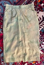 John Galliano Metallic Lamb Leather Skirt One size Used