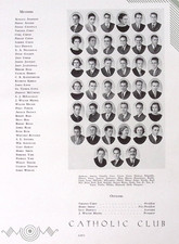1938 University of Mississippi Ole Miss Catholic Club Members