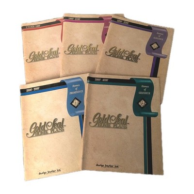 5 pc Lot: GOLD SEAL HOME PLANS design Under 1800' to 4000' PB Catalog