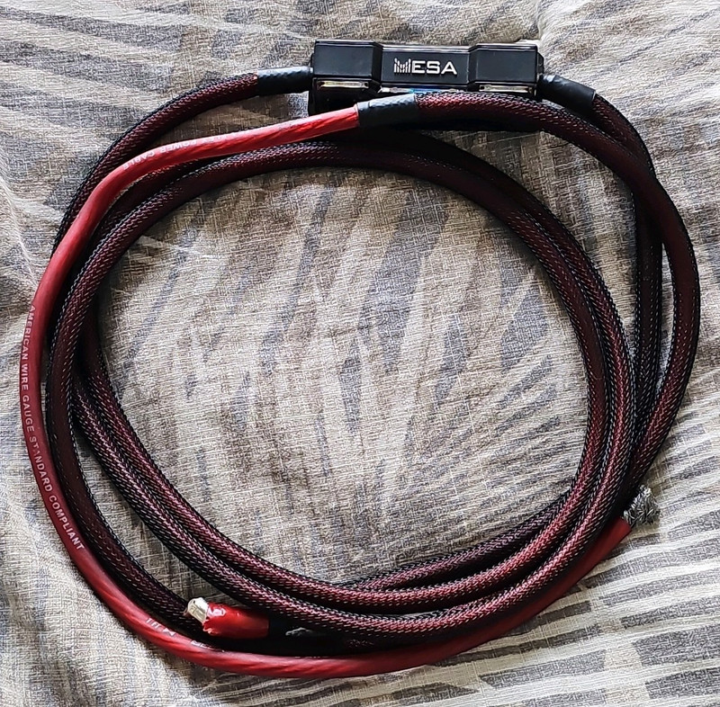 MESA 8 AWG OFC Ultra-Flex High Current Power Cable 8ft with fuse holder