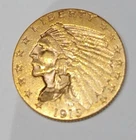 1915 US $2.5 Gold Indian Head Quarter Eagle Coin