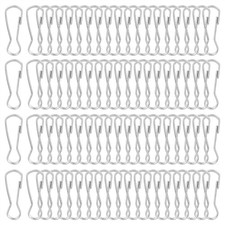 80 Pcs 32mm Stainless Steel 304 Spring Snap Lanyard Hook Keyring, Silver
