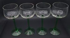 Weingläser 4er Set grüner Stiel Elsässer R...