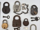 12 Vintage Padlocks W/ Keys Corbin YALE Eagle DeLuxe Skeleton Myson — photo 5