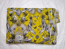 Yellow Tiger Print Indian Cotton Fabric Dressmaking Sewing Running Fabric 10 YD