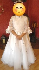 Kommunionkleid Größe 152 mit weiter Taille (81cm) Bolero-Jäckchen und Tasche 