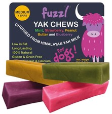 Yak Cheese Chews Blueberry, Strawberry, Peanut Butter, Mint Medium Pack 4 - H...