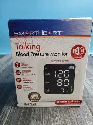 Blood Pressure Monitor | Wide-Range Upper Arm Cuff | Audible English Spanish ...