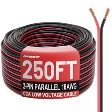 250FT LOW VOLTAGE 16/2 LANDSCAPE WIRE BURIAL COPPER CABLE OUTSIDE LIGHTI 2 CORE