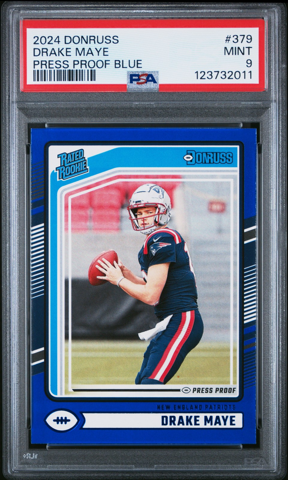 2024 PANINI DONRUSS PP BLUE #379 DRAKE MAYE PSA 9