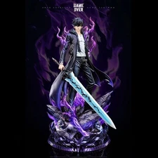 Game Over Studio Solo Leveling Jin Woo Model Pre-order 1/6 Scale With Led 44cm