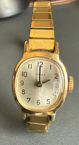 Vintage Timex Wind-up Analog Ladies Watch Gold Tone