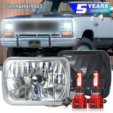 5X7" 7x6 Inch Halo LED Headlight FIT Dodge Ramcharger Ram 50 W150 W250 W350 D150